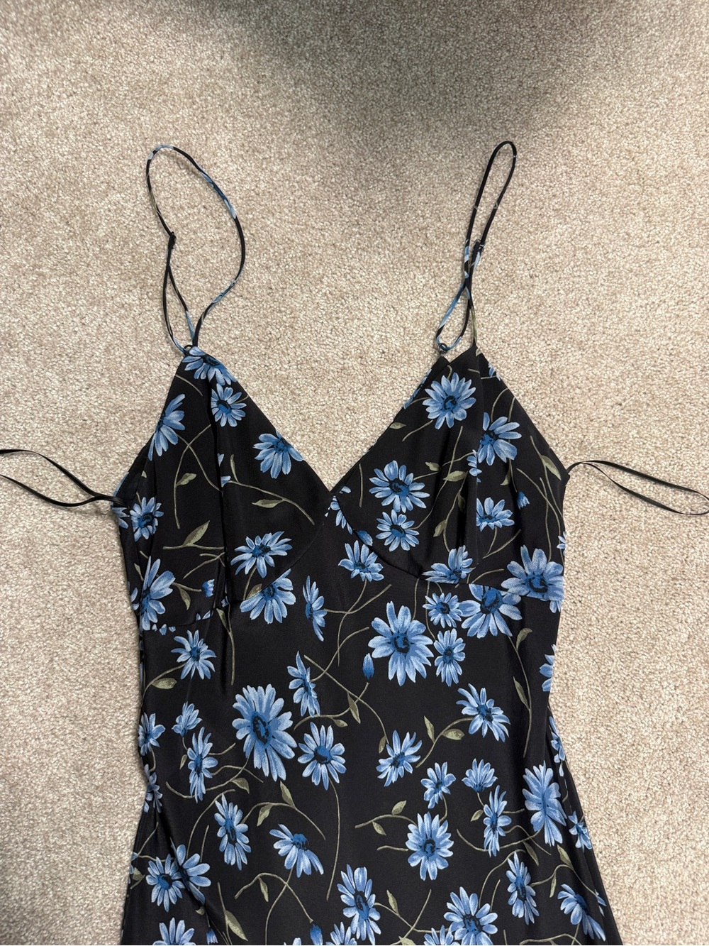 Michael Kors Collection Daisy Silk Crepe de Chine Handkerchief Slip Dress size 6 - Picture 7 of 15